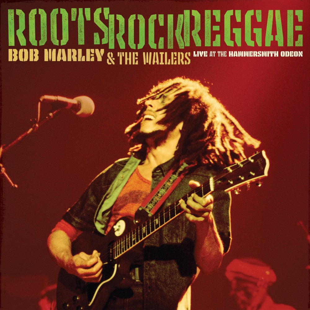 Bob Marley Roots, Rock, Reggae: Live at the Hammersmith Odeon Limited Molten Lava Red And Peridot Swirl Green Vinyl 2LP 449634